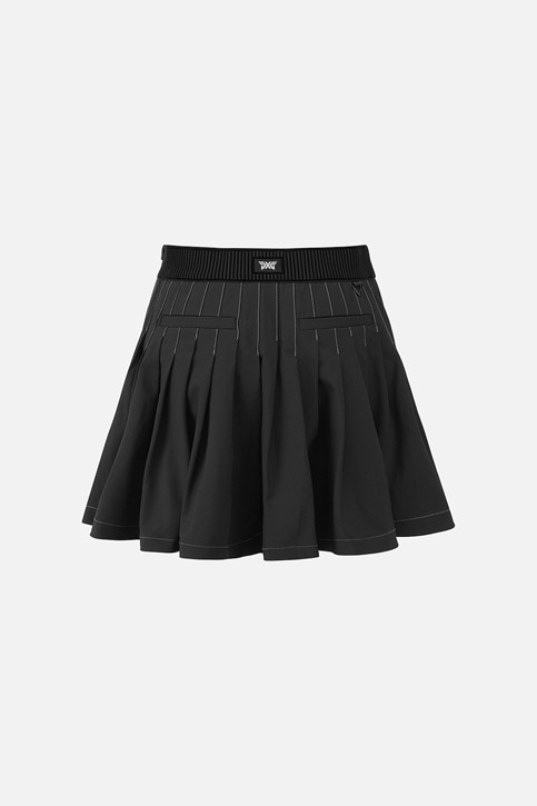 WOMEN PLEATED FLARE SKIRT