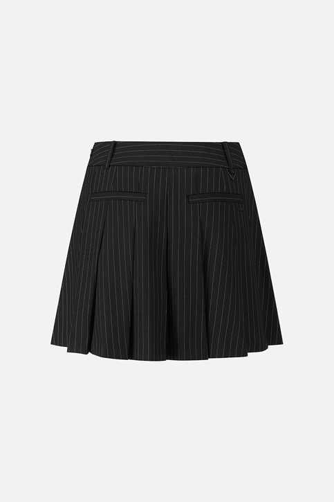 WOMEN STRIPED PLEATED SKIRT