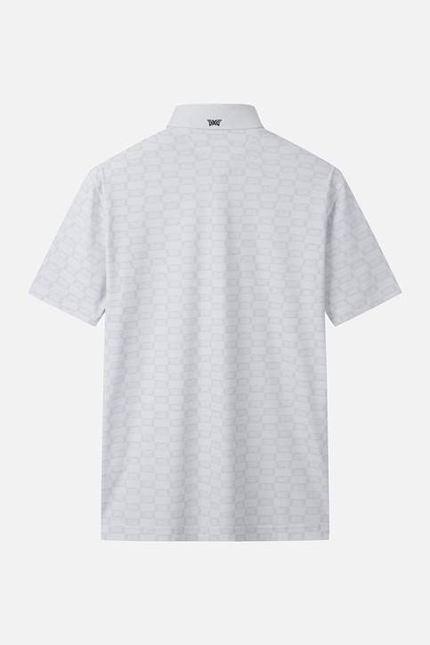 MEN MONOGRAM PATTERN COLLAR SHORT SLEEVE