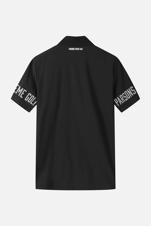 MEN LETTERING LOGO POINT COLLAR SHORT SLEEVE