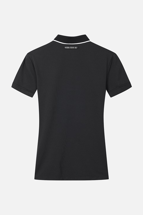 WOMEN BASIC COLLARED SHORT SLEEVE