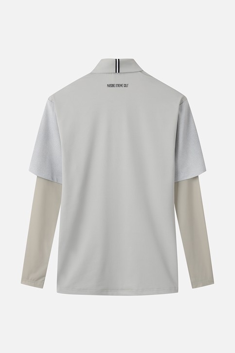 MEN COOL SLEEVE LAYERD COLLAR LONG SLEEVE