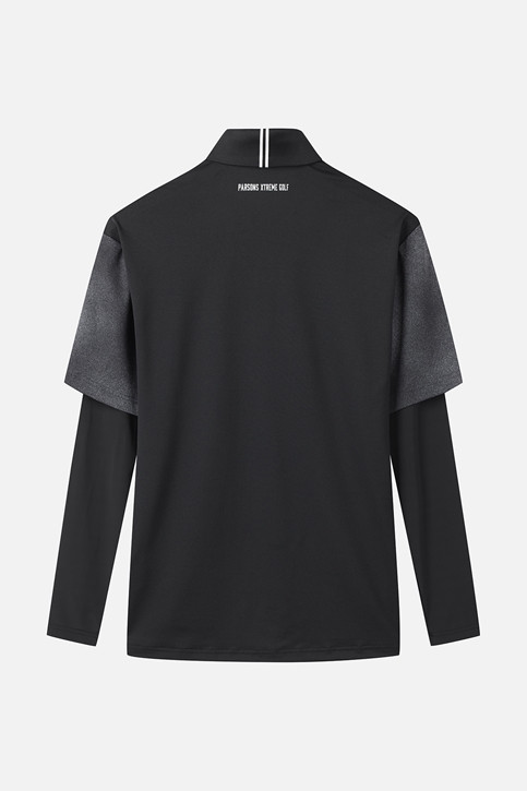 MEN COOL SLEEVE LAYERD COLLAR LONG SLEEVE