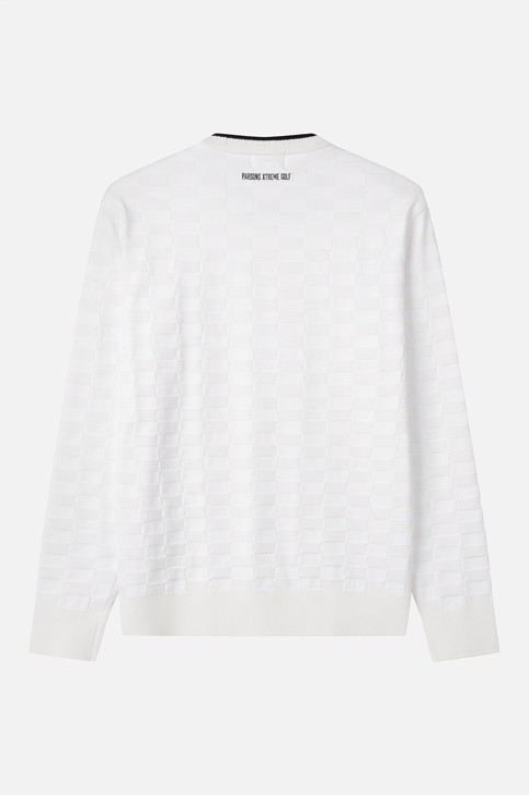 MEN JACQUARD ROUND NECK SWEATER