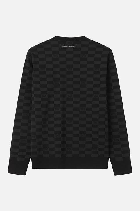 MEN JACQUARD ROUND NECK SWEATER