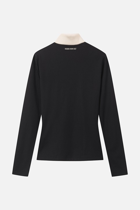 WOMEN LOGO POINT COLLARED LONG SLEEVE