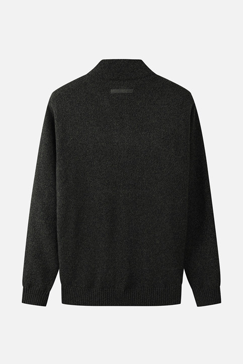 MEN TWO-TONE TEXTURED WINDPROOF HALF-ZIP SWEATER PKWCM411251 KHAKI 상품 이미지 2