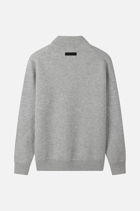 MEN GEN-X CASHEMRE BLEND SET HALF-ZIP SWEATER PKWPM411711 L/GREY 상품 이미지 2