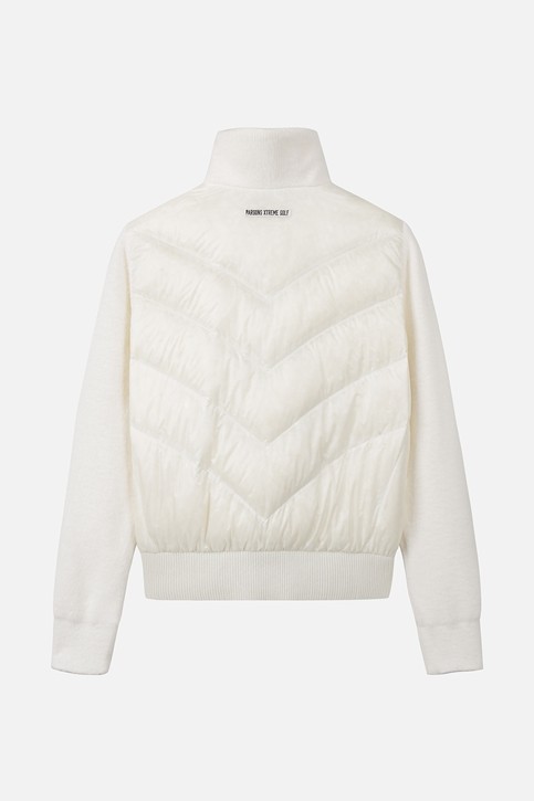 WOMEN KNIT HYBRID DOWN JACKET PKWPW631201 WHITE 상품 이미지 2