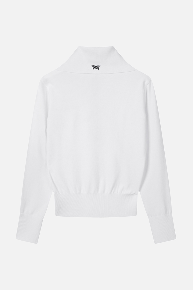 ONE POINT COLLAR-NECK SWEATER
