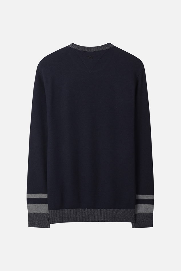 NEW TEXTURED ROUND NECK SWEATER