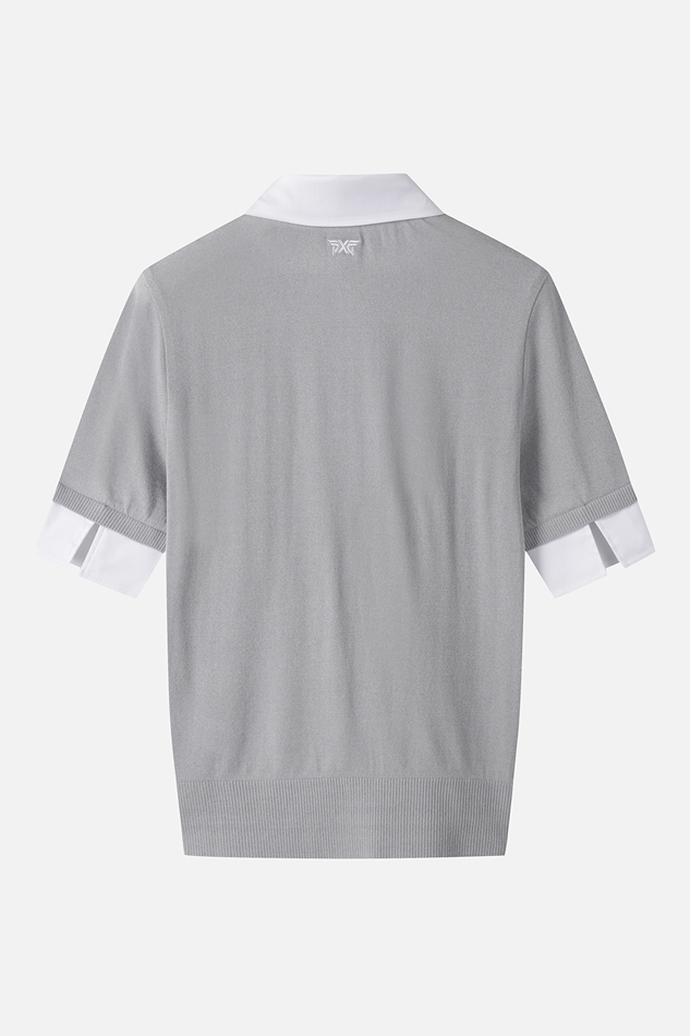 WOMENS COLLARED SHORT SLEEVE KNIT