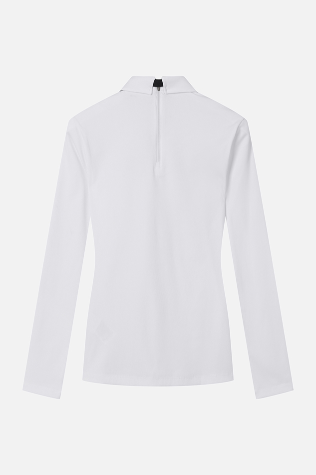 WOMEN SCARF COLLAR LONG-SLEEVE