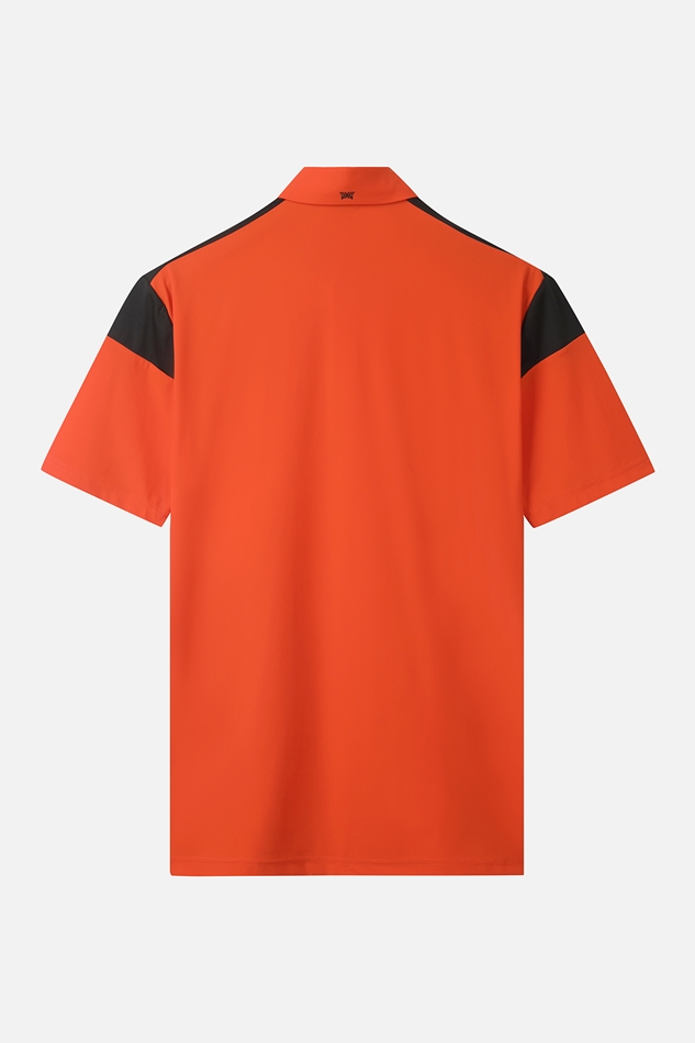 SUMMER SEASON COLOR BLOCKED COLLAR T-SHIRT