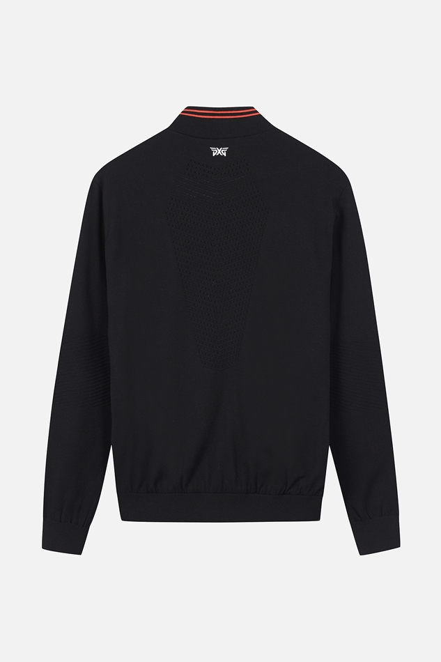 HALF ZIP-UP HYBRID KNIT