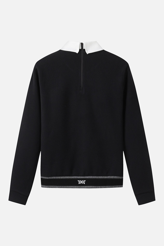 WOMEN WINTER BACK ZIP COLLAR LONG-SLEEVE