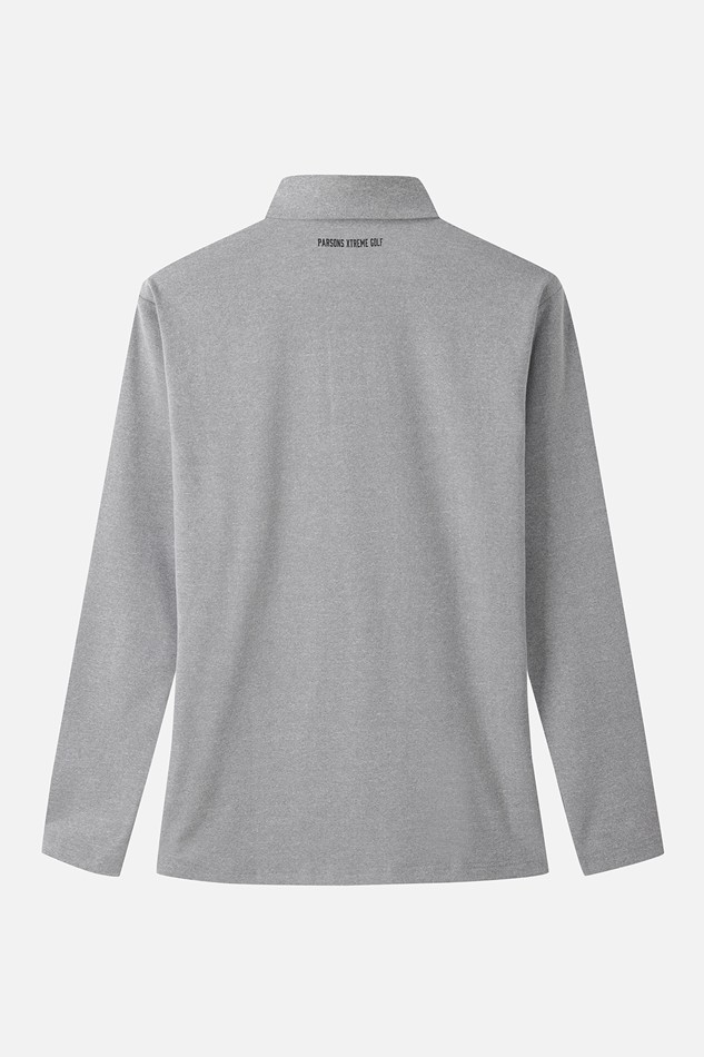 MEN ESSENTITAL BRUSHED COLLAR LONG SLEEVE PKFCM211112 M/GREY