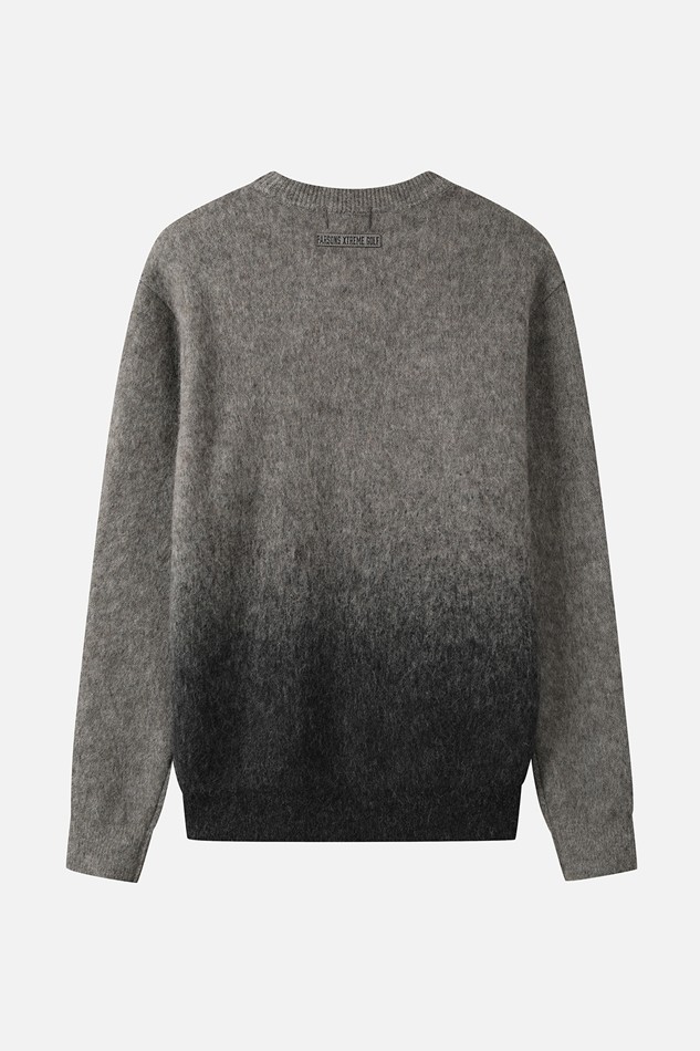 MEN GRADATION ROUND NECK SWEATER PKFCM411112 M/GREY 상품 이미지 2