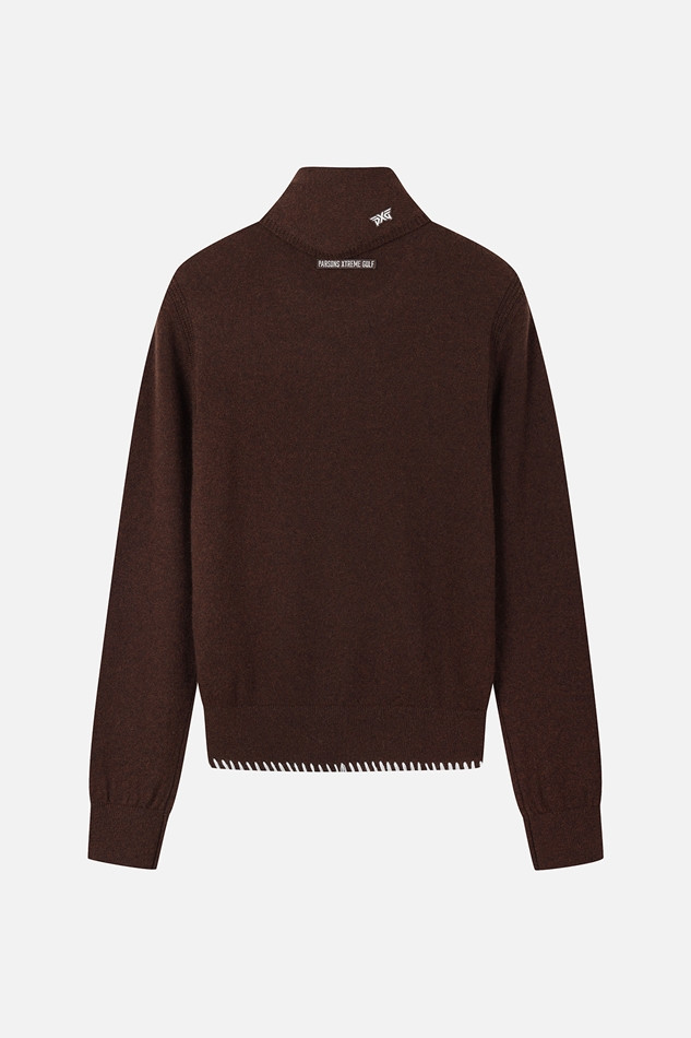 WOMEN CASHMERE SWEATER PKFCW410987 BROWN 상품 이미지 2