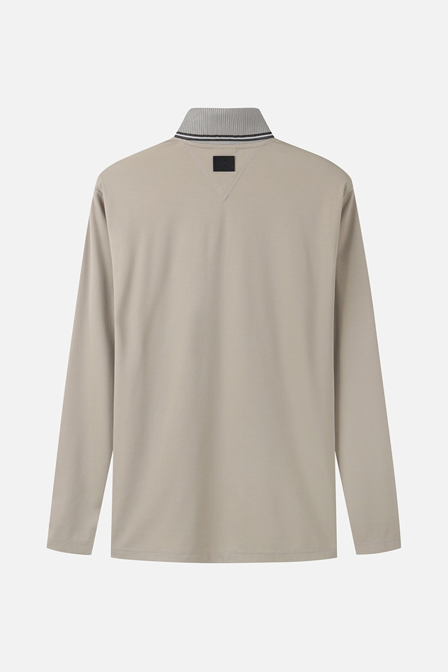 MEN KNITTED NECK COLLAR LONG SLEEVE