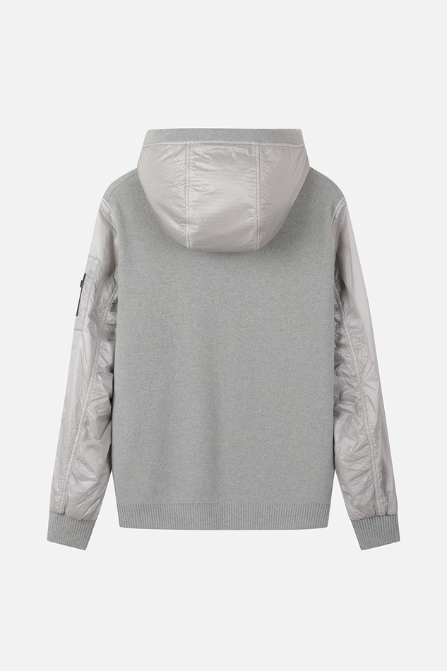 MEN HYBRID HOODED SWEATER PKFPM410911 L/GREY 상품 이미지 2