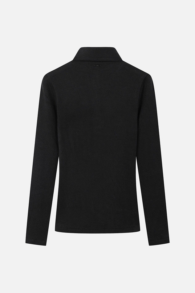 WOMEN TEXTURED LONG SLEEVE PKFPW211621 BLACK 상품 이미지 2