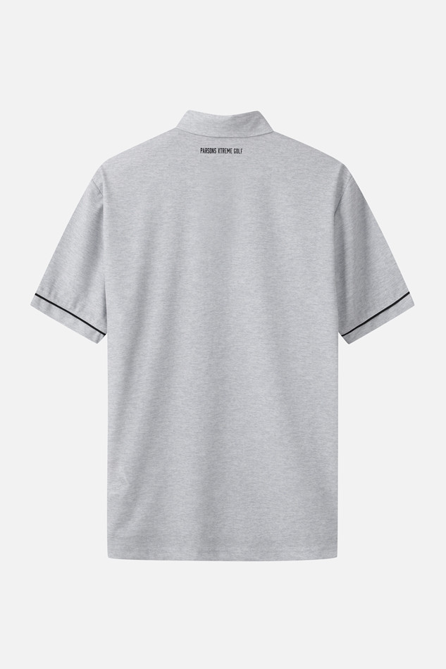 MEN TWO-TONE PRINT COLLAR SHORT SLEEVE