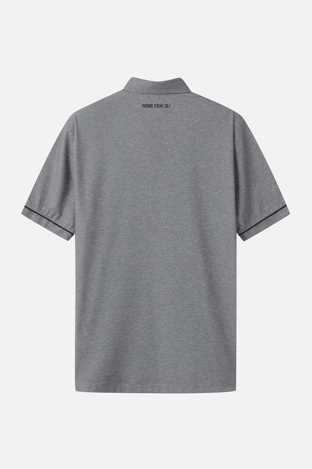 MEN TWO-TONE PRINT COLLAR SHORT SLEEVE