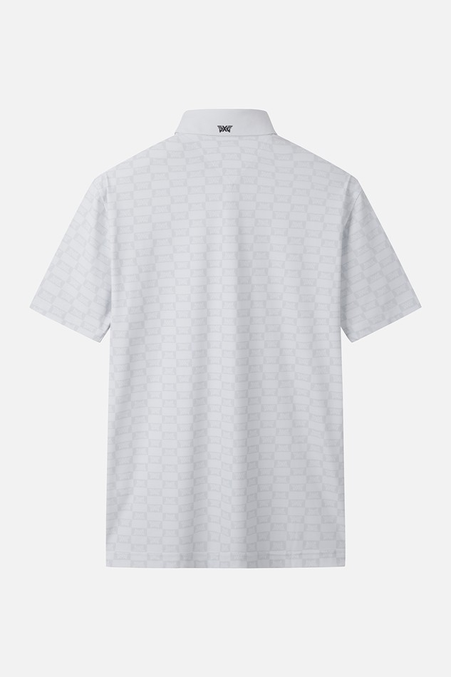 MEN MONOGRAM PATTERN COLLAR SHORT SLEEVE