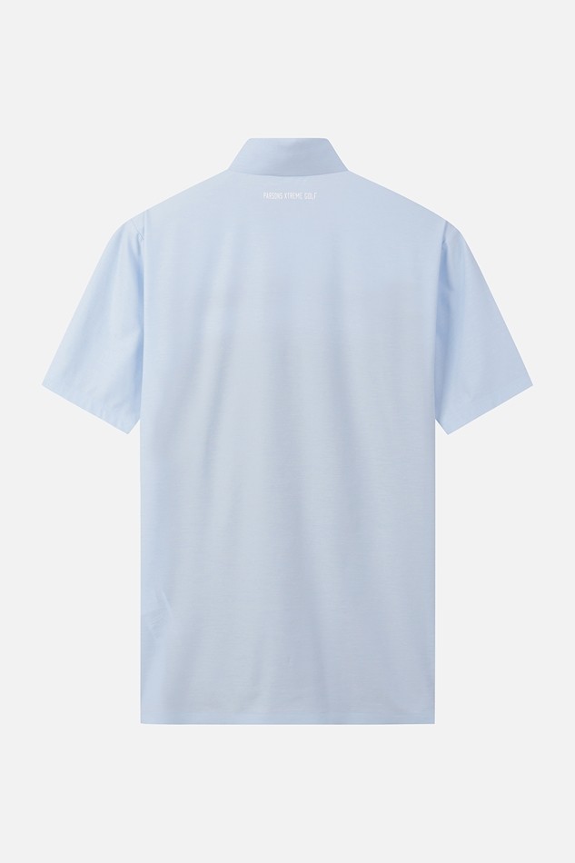 MEN COLOR BLOCKED COLLAR SHORT SLEEVE