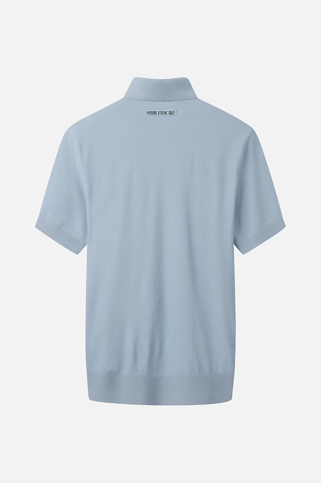 MEN ESSENTIAL SHORT SLEEVE COLLAR SWEATER