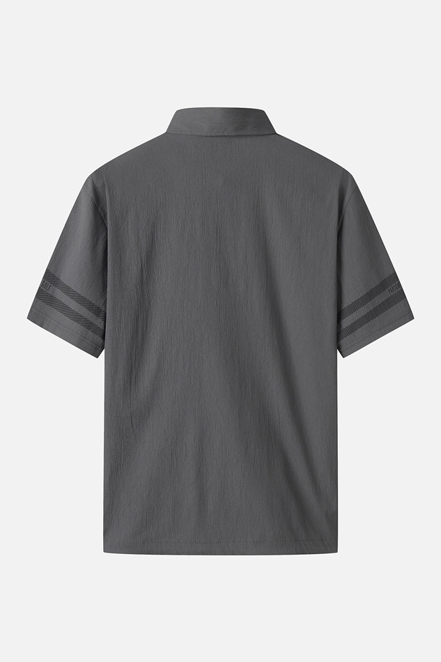 MEN NEW TEXTURED COOLING COLLAR SHORT SLEEVE