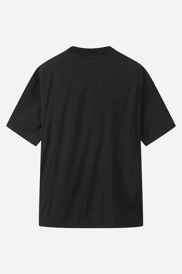 MEN ROUND NECK SHORT SLEEVE ANORAK JACKET