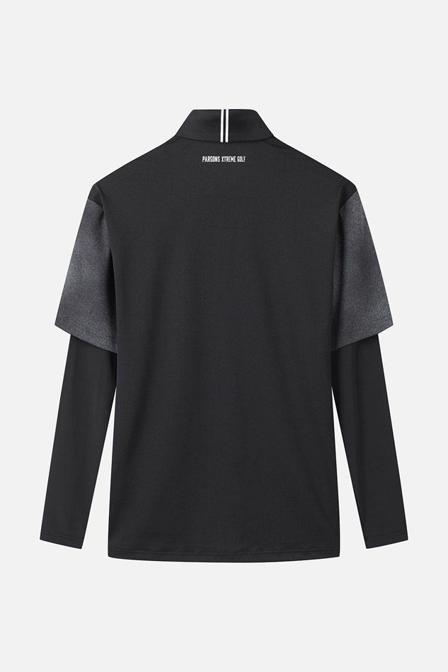 MEN COOL SLEEVE LAYERD COLLAR LONG SLEEVE