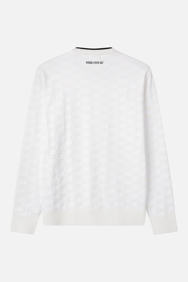 MEN JACQUARD ROUND NECK SWEATER