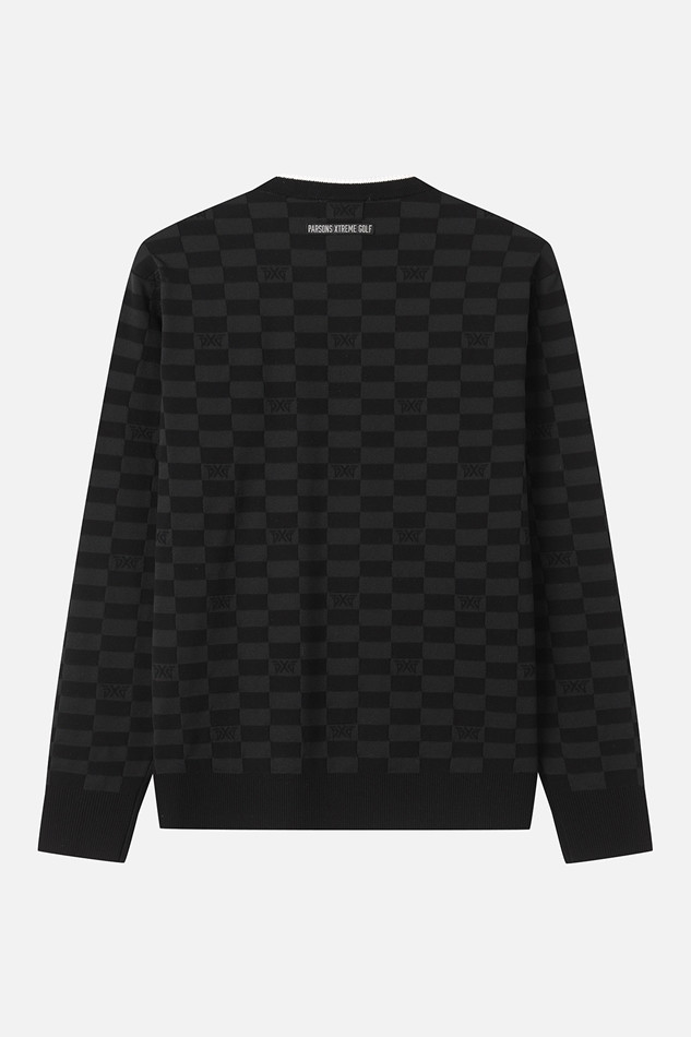 MEN JACQUARD ROUND NECK SWEATER