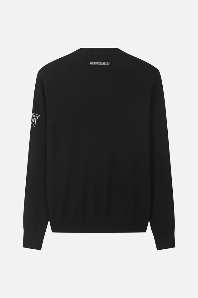 MEN WOVEN HYBRID ROUND NECK SWEATER