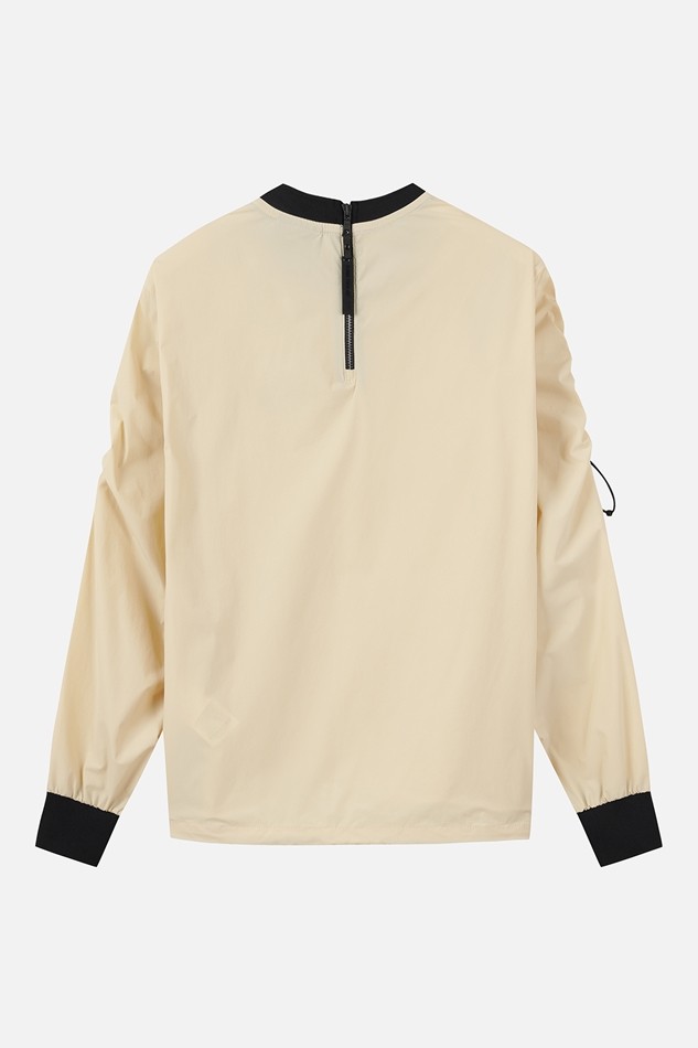 WOMEN WOVEN ROUND NECK LONG SLEEVE