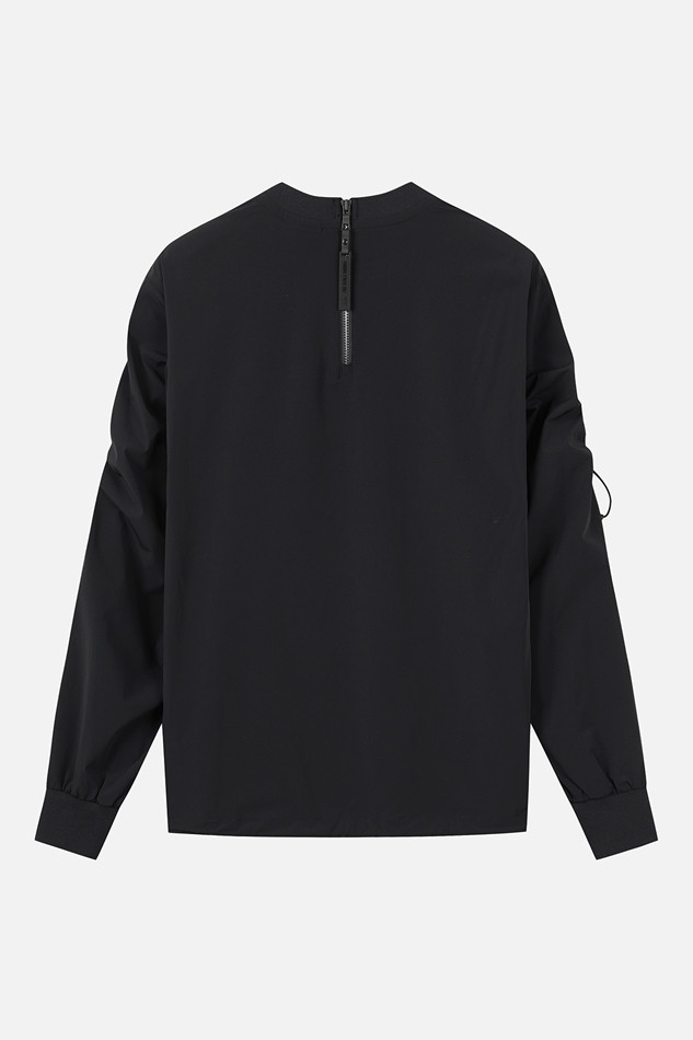 WOMEN WOVEN ROUND NECK LONG SLEEVE