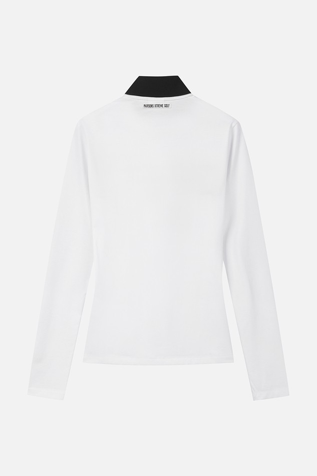 WOMEN LOGO POINT COLLARED LONG SLEEVE