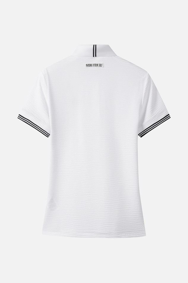 WOMEN NEW TEXTURED COLLAR SHORT SLEEVE