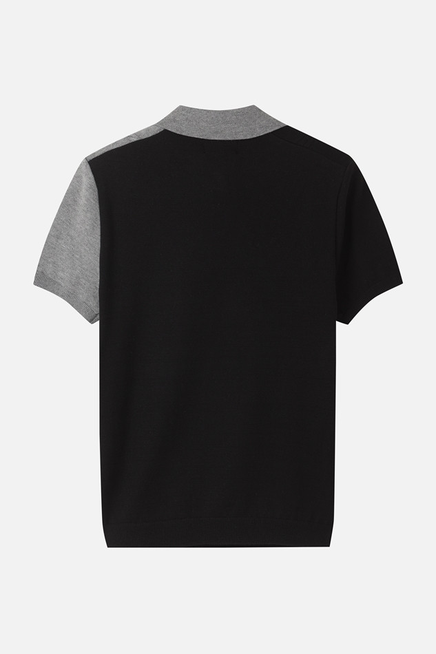 WOMEN SHORT SLEEVE COLLARED SWEATER