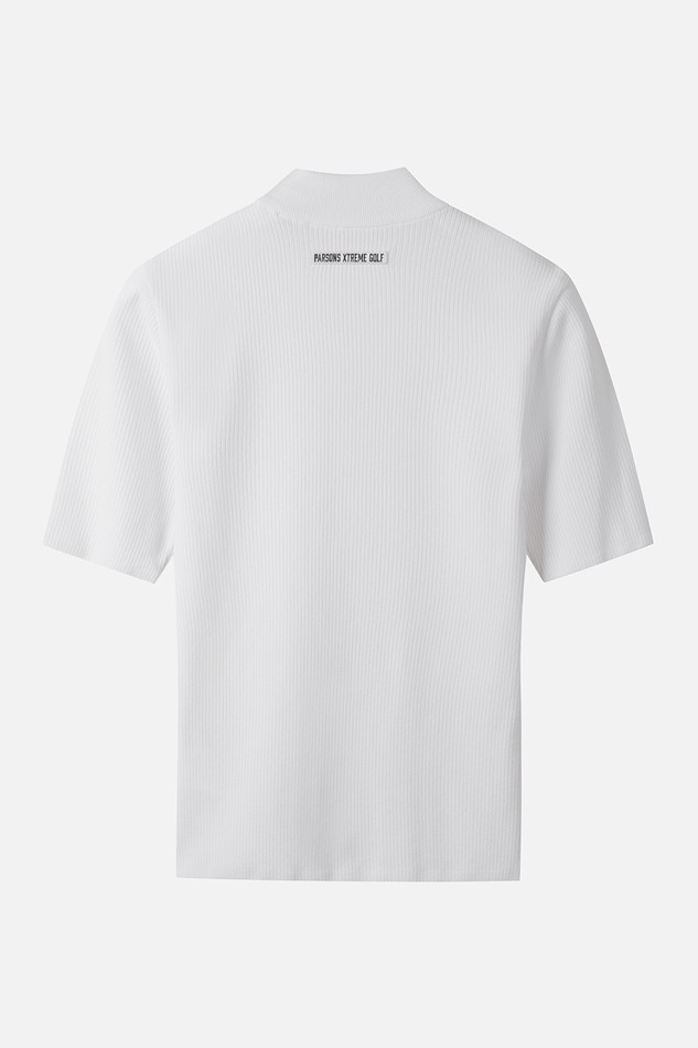 WOMEN SHORT SLEEVE MOCK NECK SWEATER