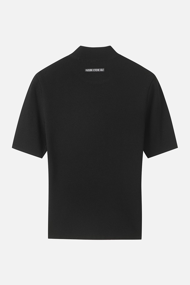 WOMEN SHORT SLEEVE MOCK NECK SWEATER