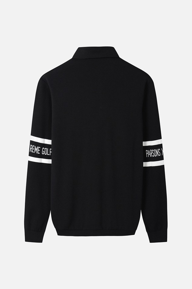 MEN RECON KNIT HYBRID COLLAR LONG SLEEVE PKWCM211421 BLACK 상품 이미지 2