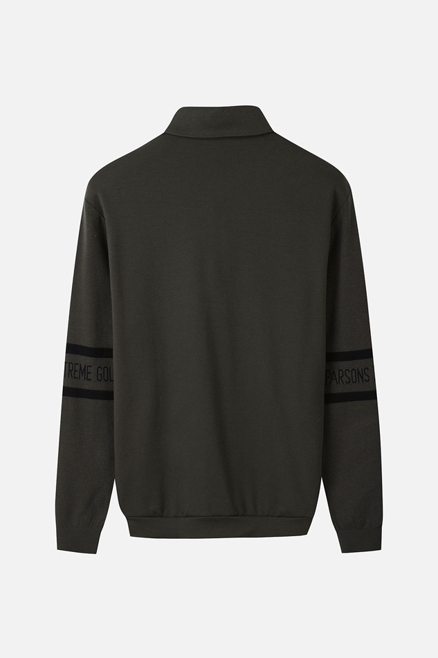 MEN RECON KNIT HYBRID COLLAR LONG SLEEVE PKWCM211451 KHAKI 상품 이미지 2