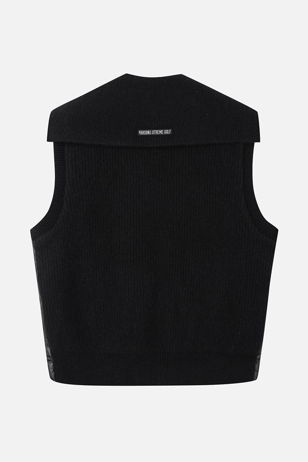 WOMEN WOVEN HYBRID VEST PKWCW421821 BLACK 상품 이미지 2