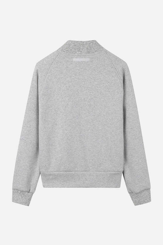 WOMEN KNIT MIX HIGH NECK LONG SLEEVE PKWPW111212 M/GREY 상품 이미지 2