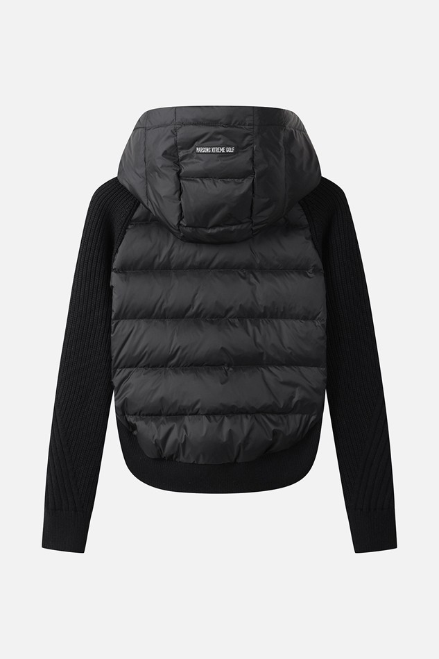 WOMEN SIDE OPEN WOVEN HYBRID DOWN JACKET PKWPW431921 BLACK 상품 이미지 2