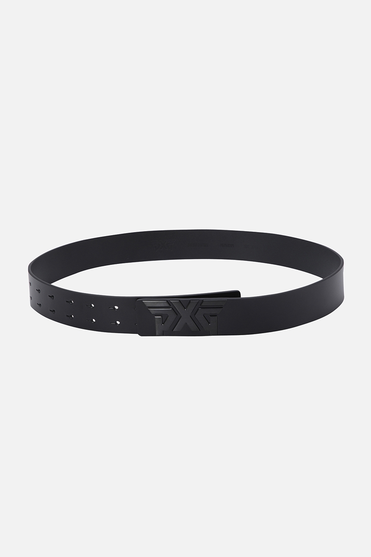 BLACK BUCKLE LOGO BELT-MEN